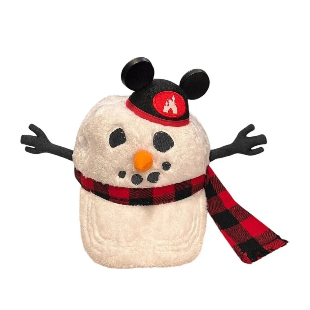 Disney Parks Christmas Snowman Light Up‎ Hat  Mickey Ears Adult Adjustable 2019
